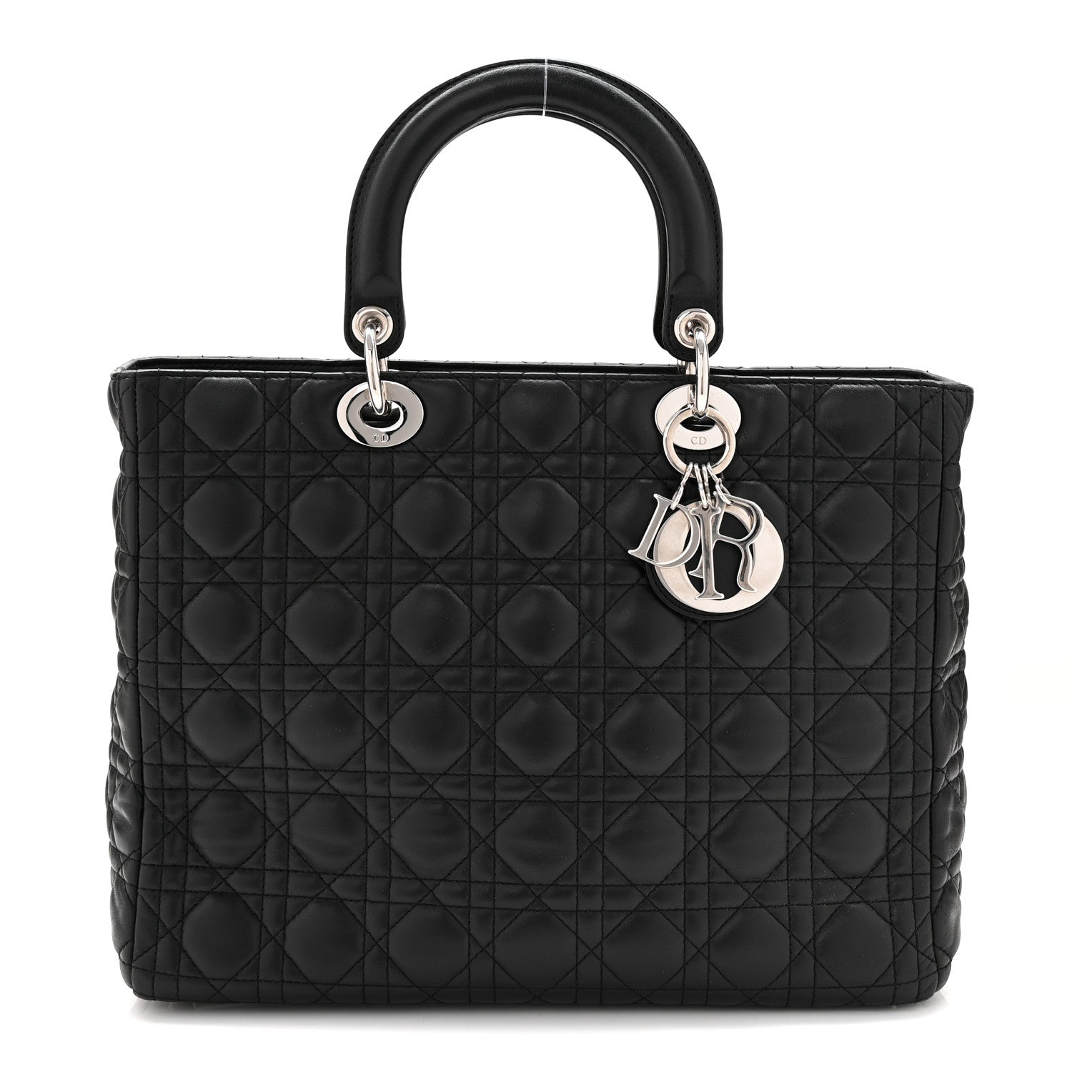 Christian Dior Lambskin Cannage Large Lady Dior Black 1 of 11