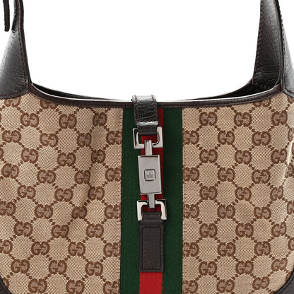Gucci Monogram Web Jackie O Hobo Dark Brown 8 of 10