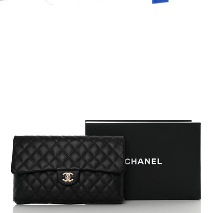Chanel Caviar Quilted Flap Clutch Black 8 of 8