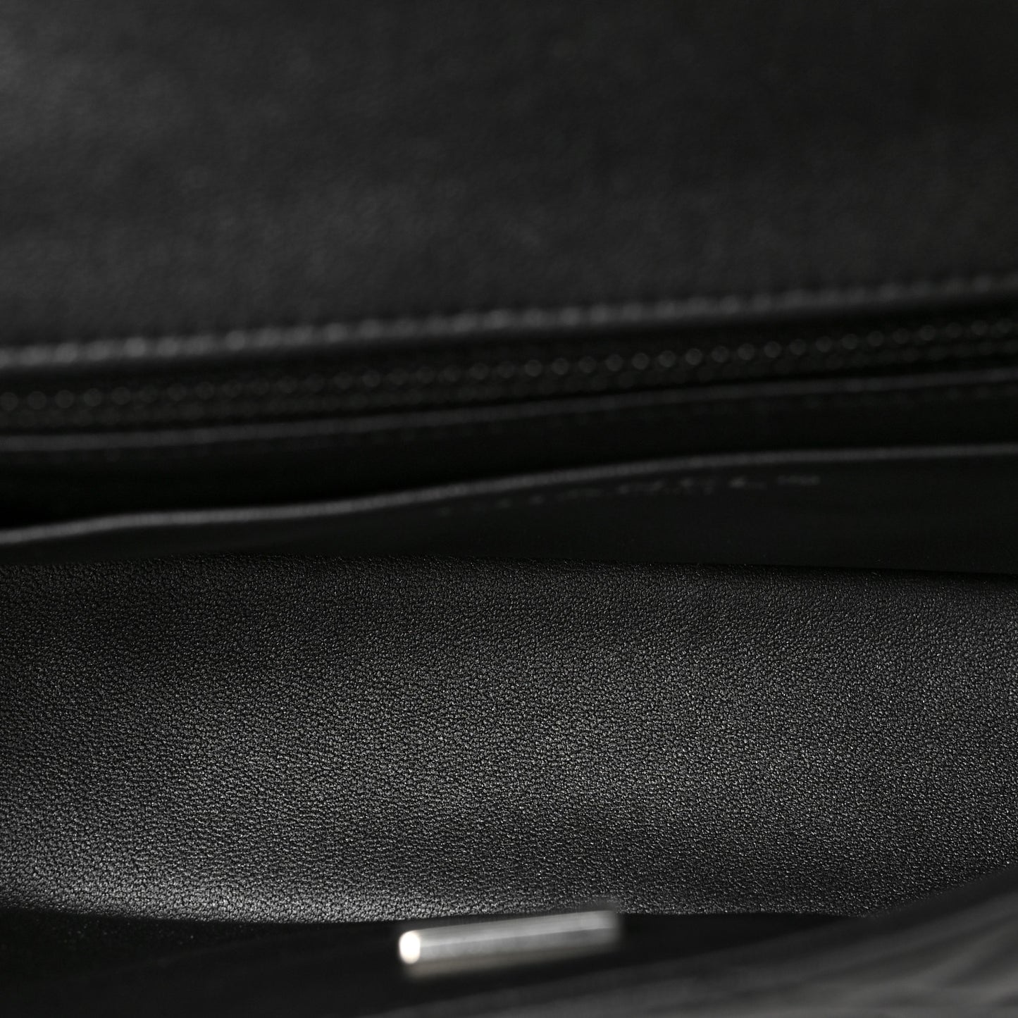 Pearly Lambskin Quilted Mini Rectangular Flap So Black