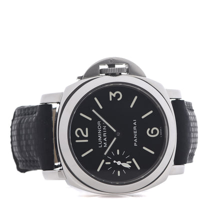 Panerai Stainless Steel Alligator 44mm Luminor Marina Manual Winding Watch Black PAM00463 3 of 5