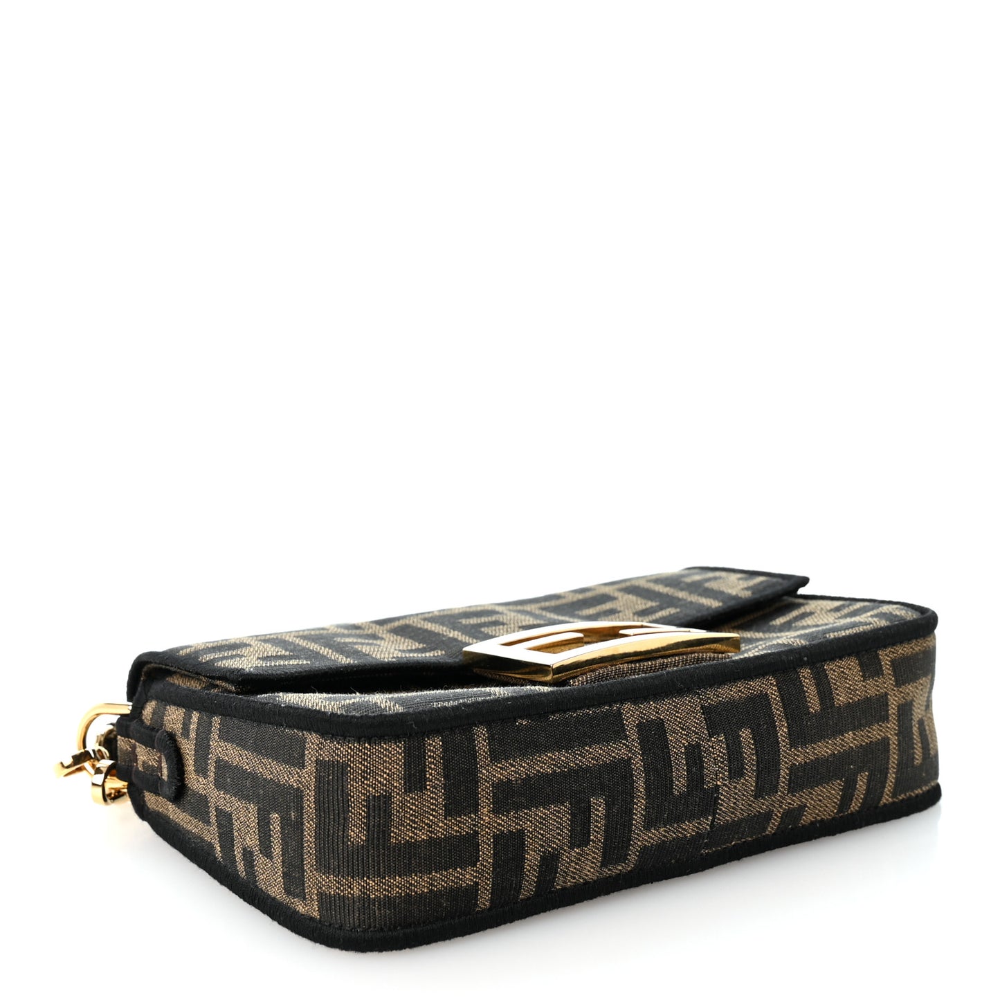 Fabric Jacquard FF 1974 Mini Baguette Tobacco Moro Black