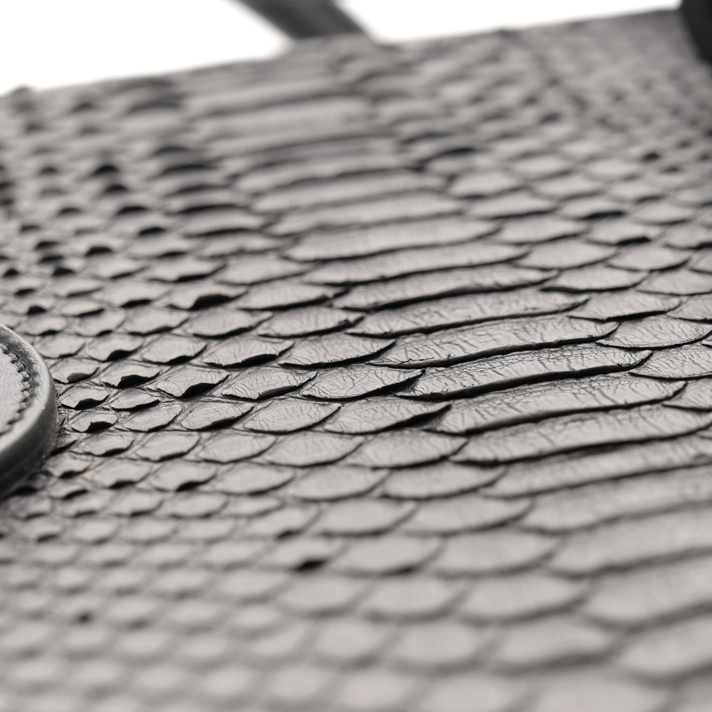 Snakeskin Small Tie Knot Tote Black