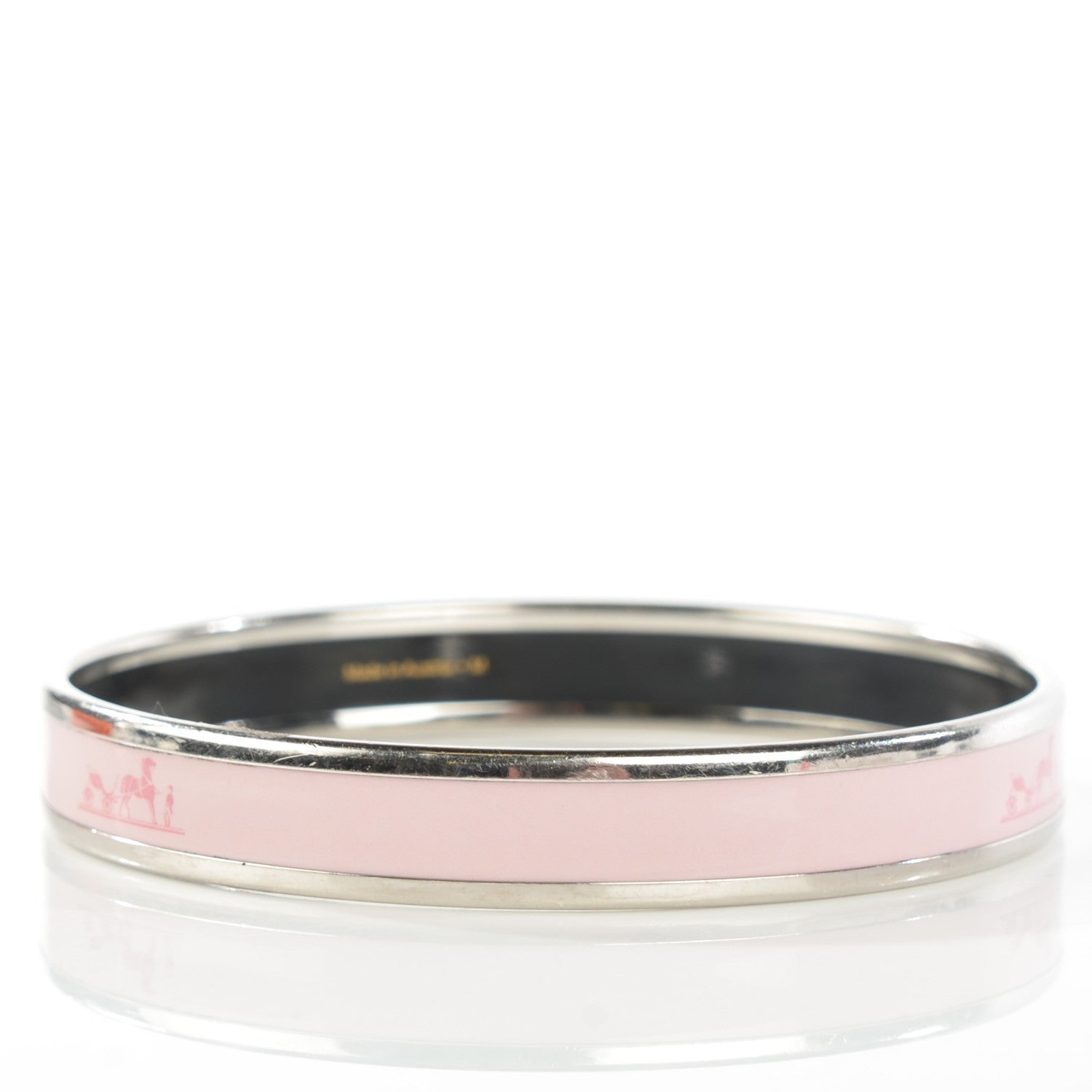 Hermes Enamel Printed Narrow Caleche Bracelet 65 4 of 7
