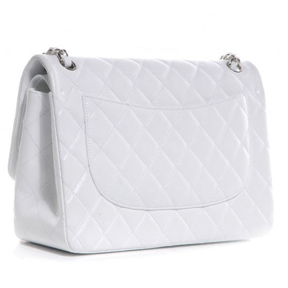 Chanel Caviar Jumbo Double Flap White 3 of 9