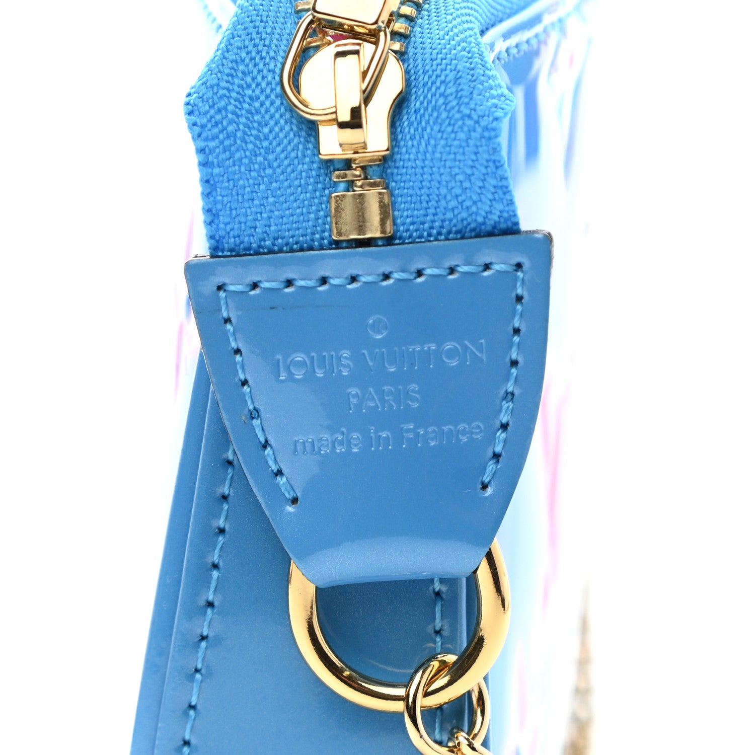 Louis Vuitton Vernis Valentine Mini Pochette Accessories Baby Blue Neon 6 of 8