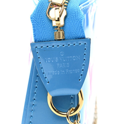 Louis Vuitton Vernis Valentine Mini Pochette Accessories Baby Blue Neon 6 of 8