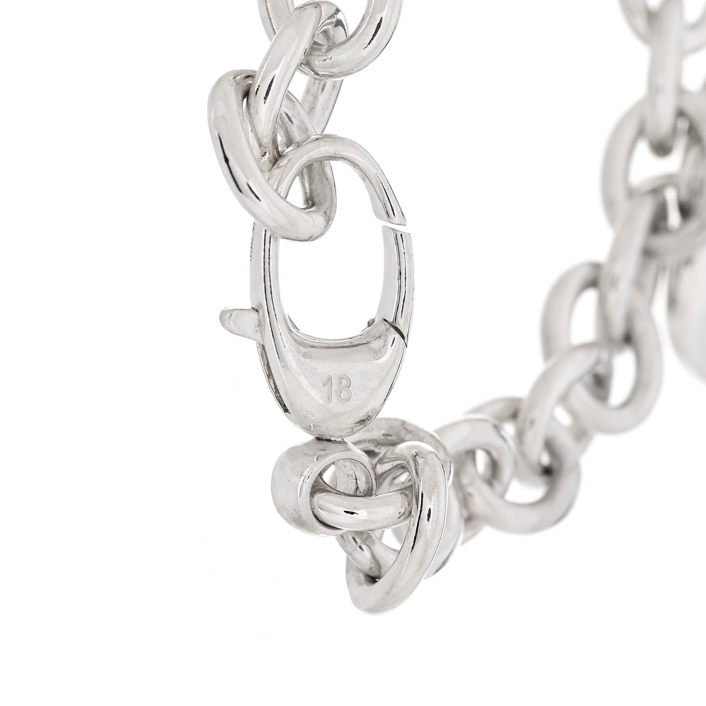 Sterling Silver G Heart Charm Link Bracelet