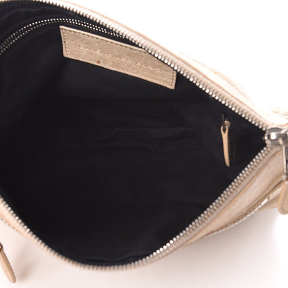 Balenciaga Agneau Giant 21 Silver Hardware Flat Handle Clutch Praline 5 of 10