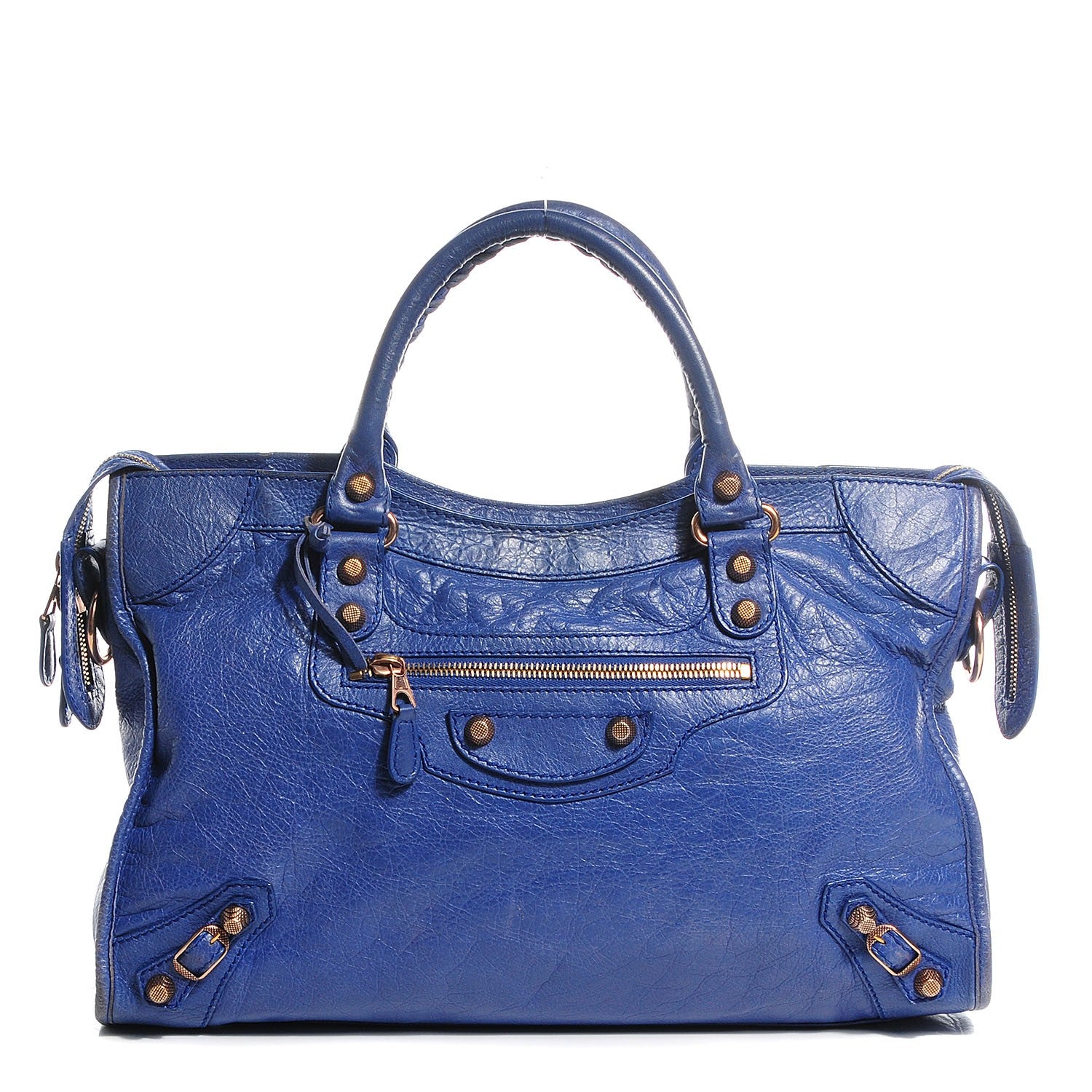 Balenciaga Agneau Giant 12 Rose Gold Hardware City City Bleut Bleu Glacier 1 of 14