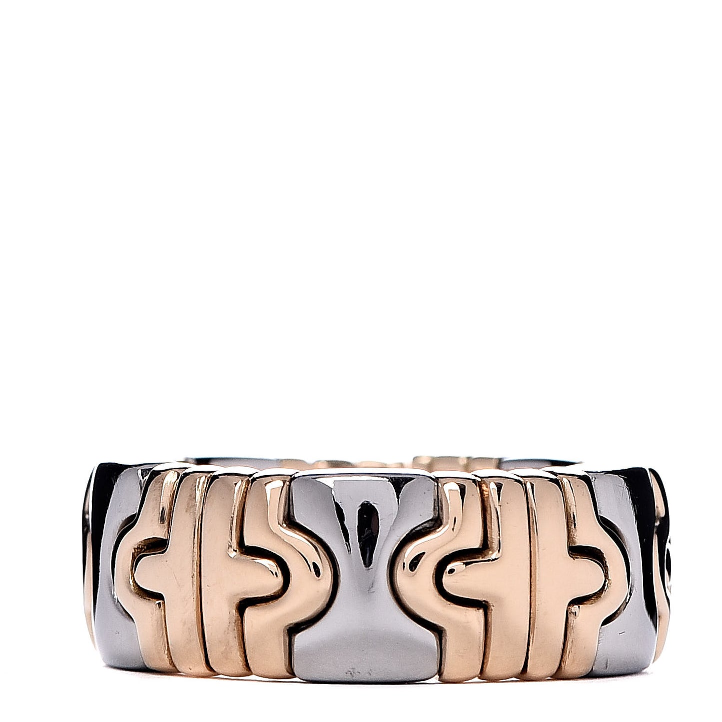 Stainless Steel 18K Yellow Gold Parentesi Ring 54 6.75