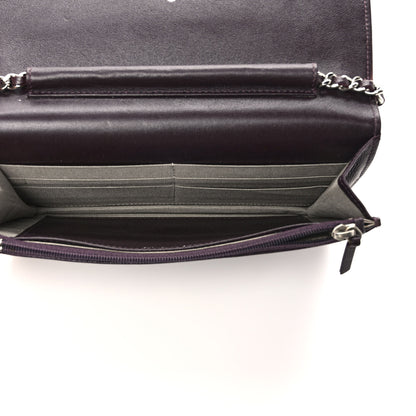 Chanel Caviar Sevruga Wallet on Chain WOC Plum 5 of 8