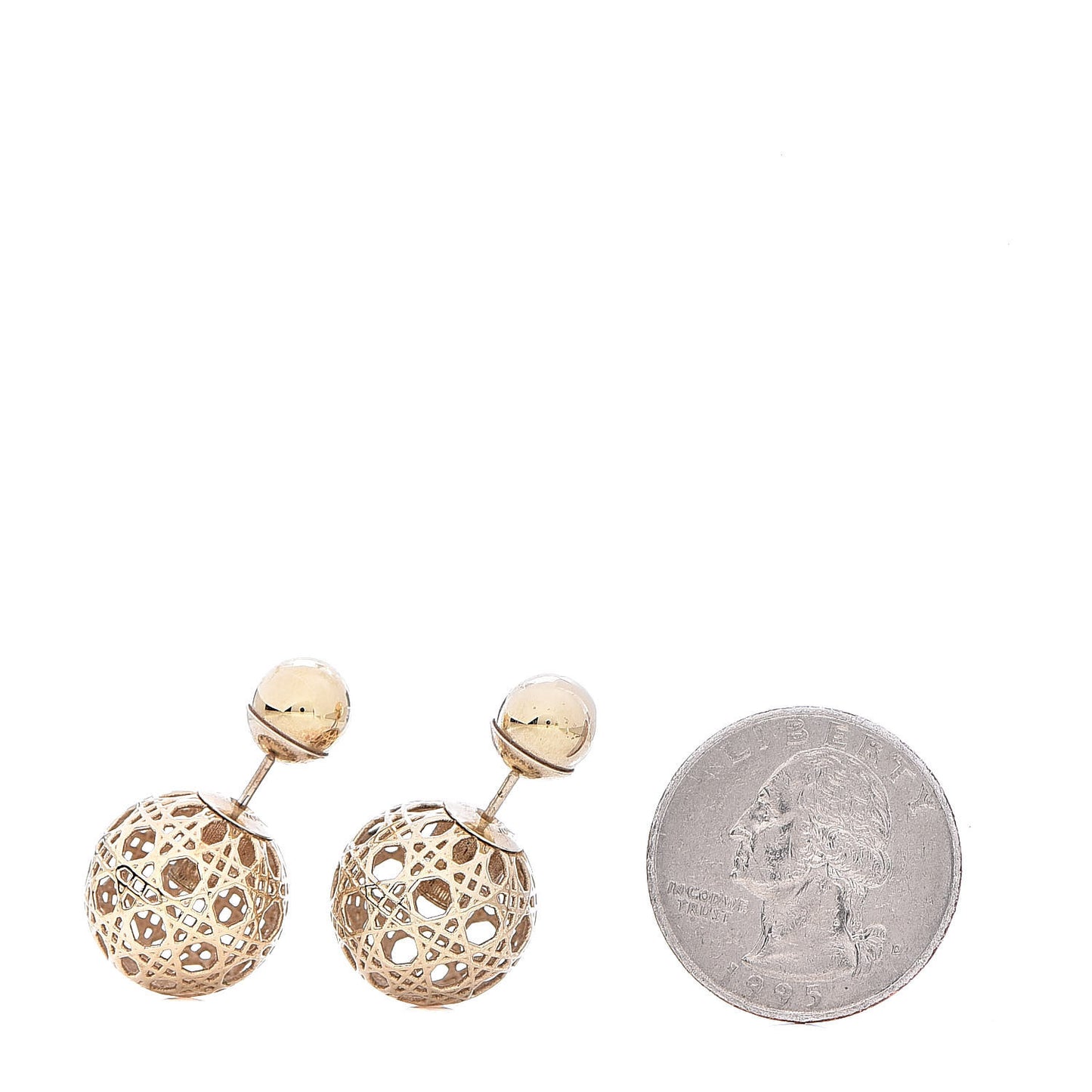 Cannage Mise En Dior Tribal Earrings Gold