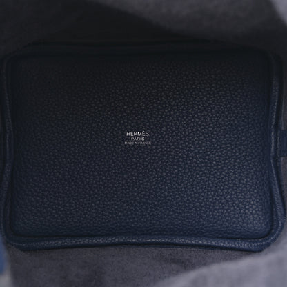 Hermes Taurillon Clemence Picotin Lock 18 PM Bleu Encre 5 of 10