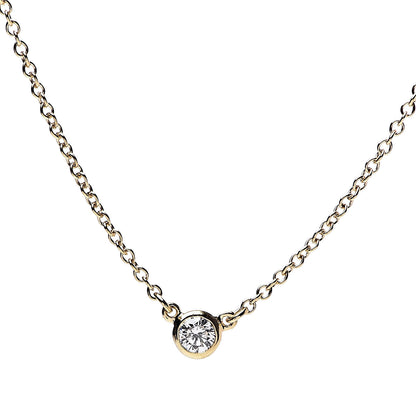Tiffany 18K Yellow Gold Diamond .07ct Elsa Peretti Diamonds by the Yard Pendant Necklace 4 of 7