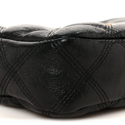 Saint Laurent Grained Lambskin Quilted Mini Becky Double Zip Bag Black 11 of 12