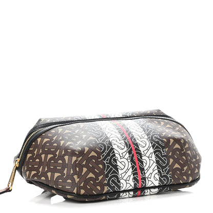 Burberry E-Canvas Monogram Stripe Medium Sonny Bum Bag Bridle Brown 3 of 4