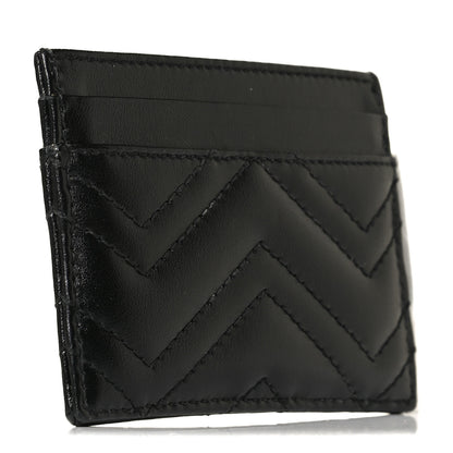Gucci Calfskin Matelasse GG Marmont Card Holder Black 3 of 8