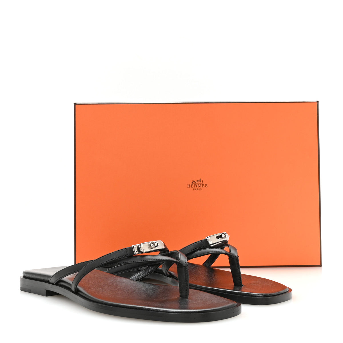 Calfskin Miss Sandals 37.5 Black