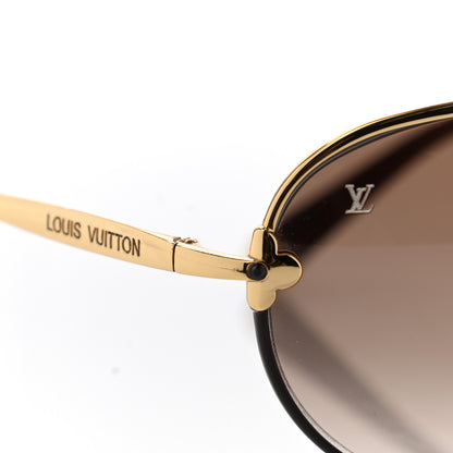 Louis Vuitton Metal Mimosa Sunglasses Z0378U Gold 8 of 8