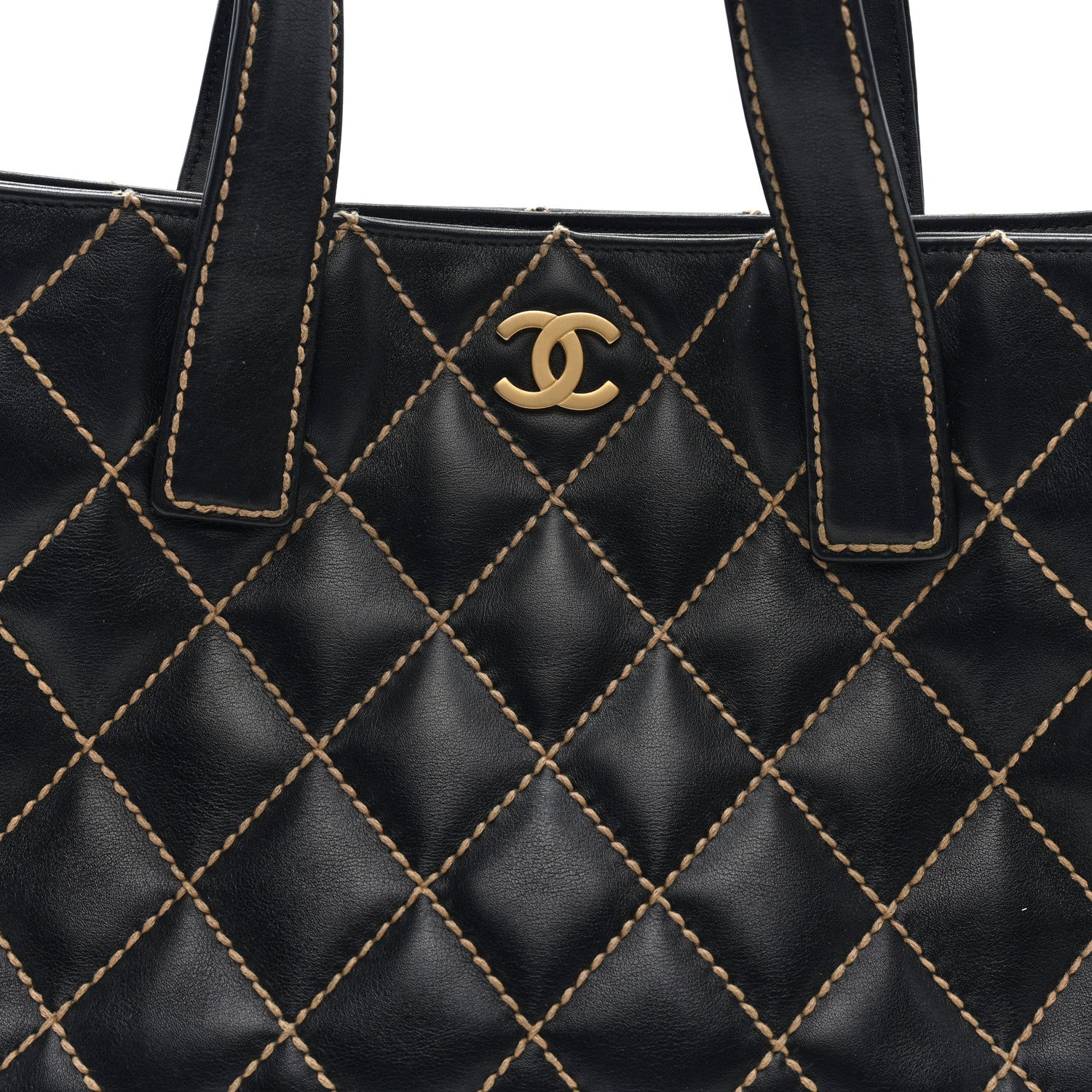 Chanel Calfskin Wild Stitch Large Tote Black 8 of 10