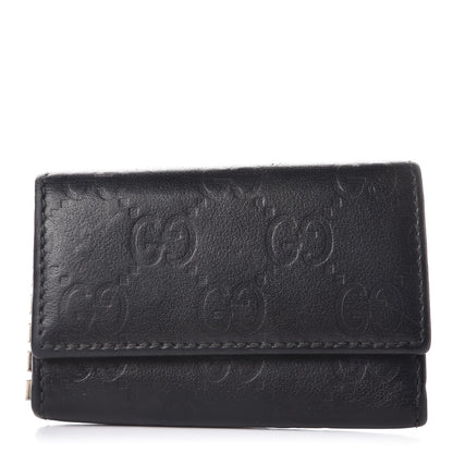 Gucci Guccissima 6 Key Holder Case Black 1 of 7
