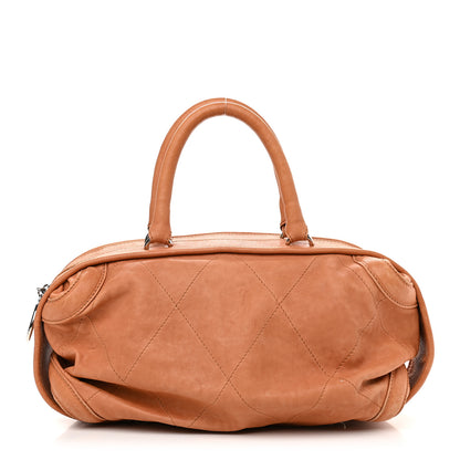 Chanel Calfskin Stitched Bowler Light Brown 1 of 12
