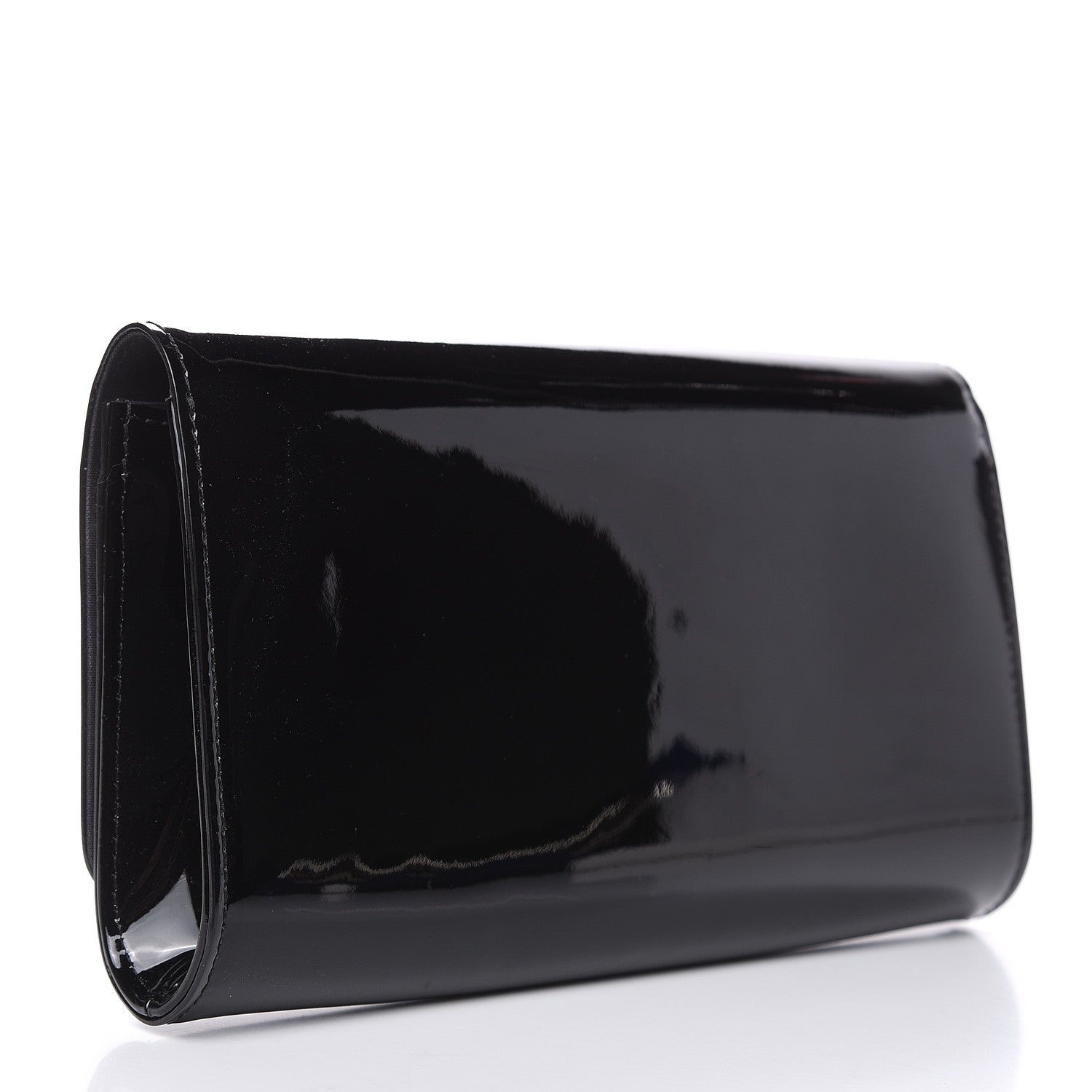 Louis Vuitton Patent Louise Clutch Black 3 of 10