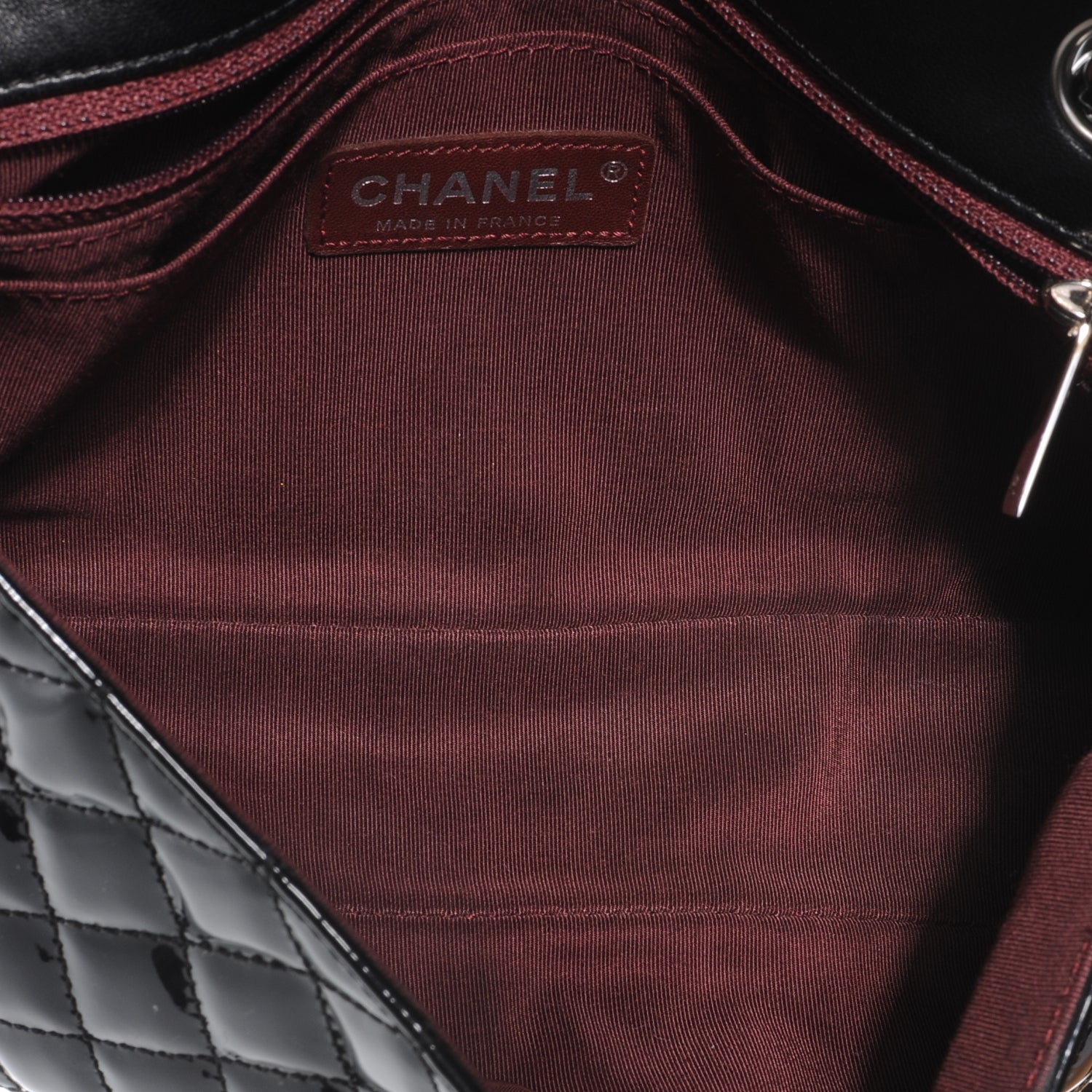 Chanel Patent Secret Label Medium Flap Black 6 of 8