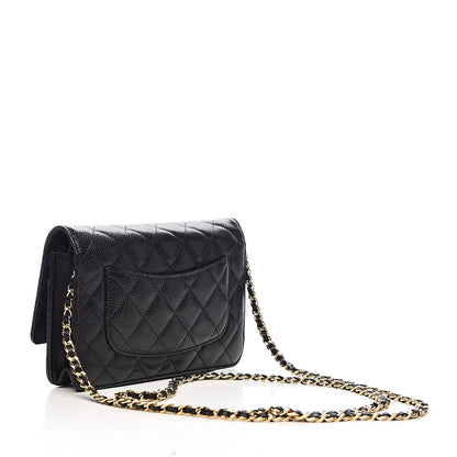 Chanel Caviar Quilted Wallet On Chain WOC Black 3 of 15