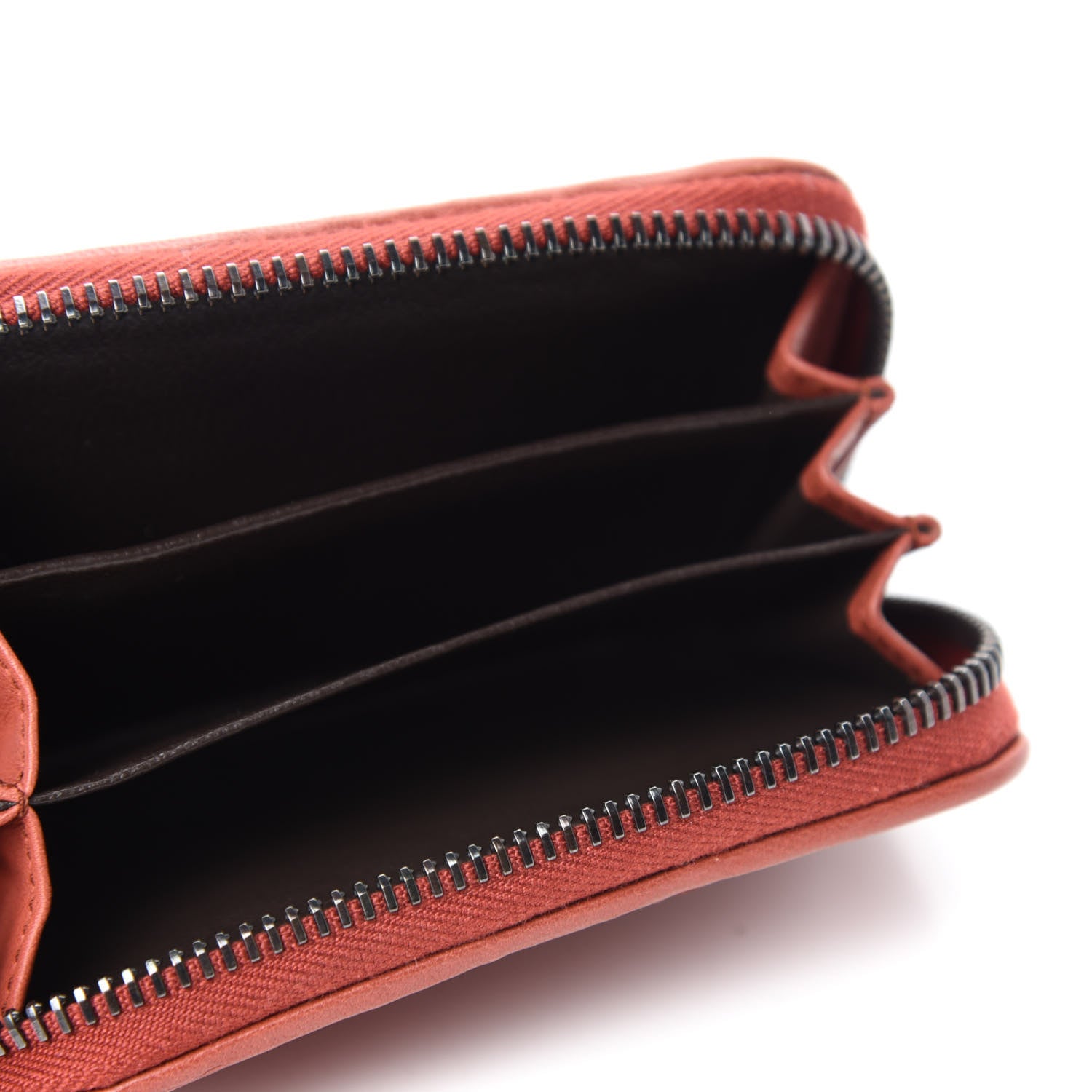 Bottega Veneta Nappa Intrecciato Zip Around Coin Purse Brique 5 of 8