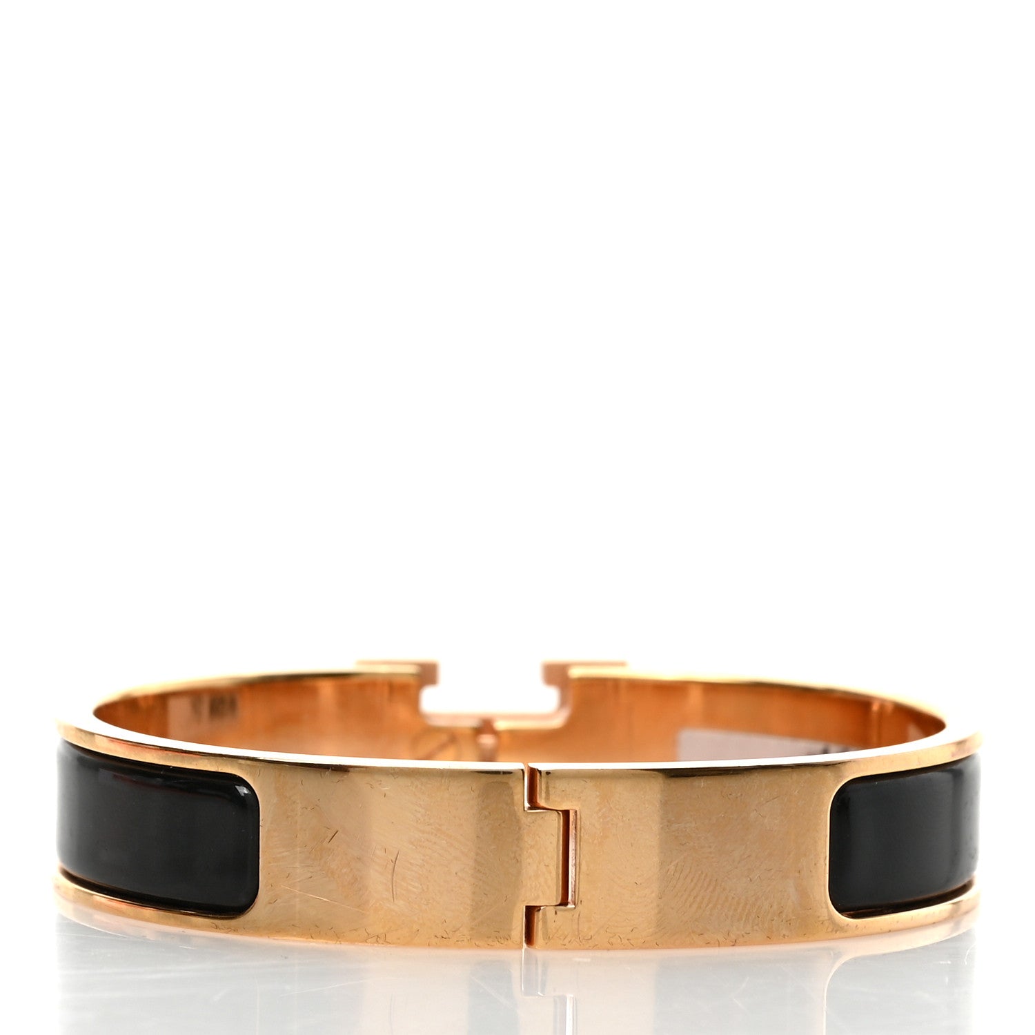 Hermes Enamel Narrow Clic Clac H Bracelet GM Black 2 of 3