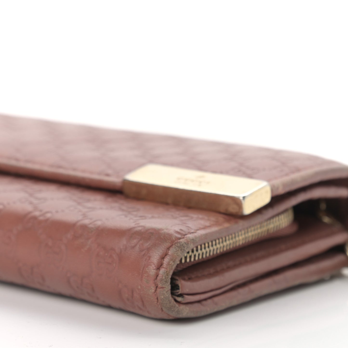 Guccissima Dice Chain Wallet Nude Pink