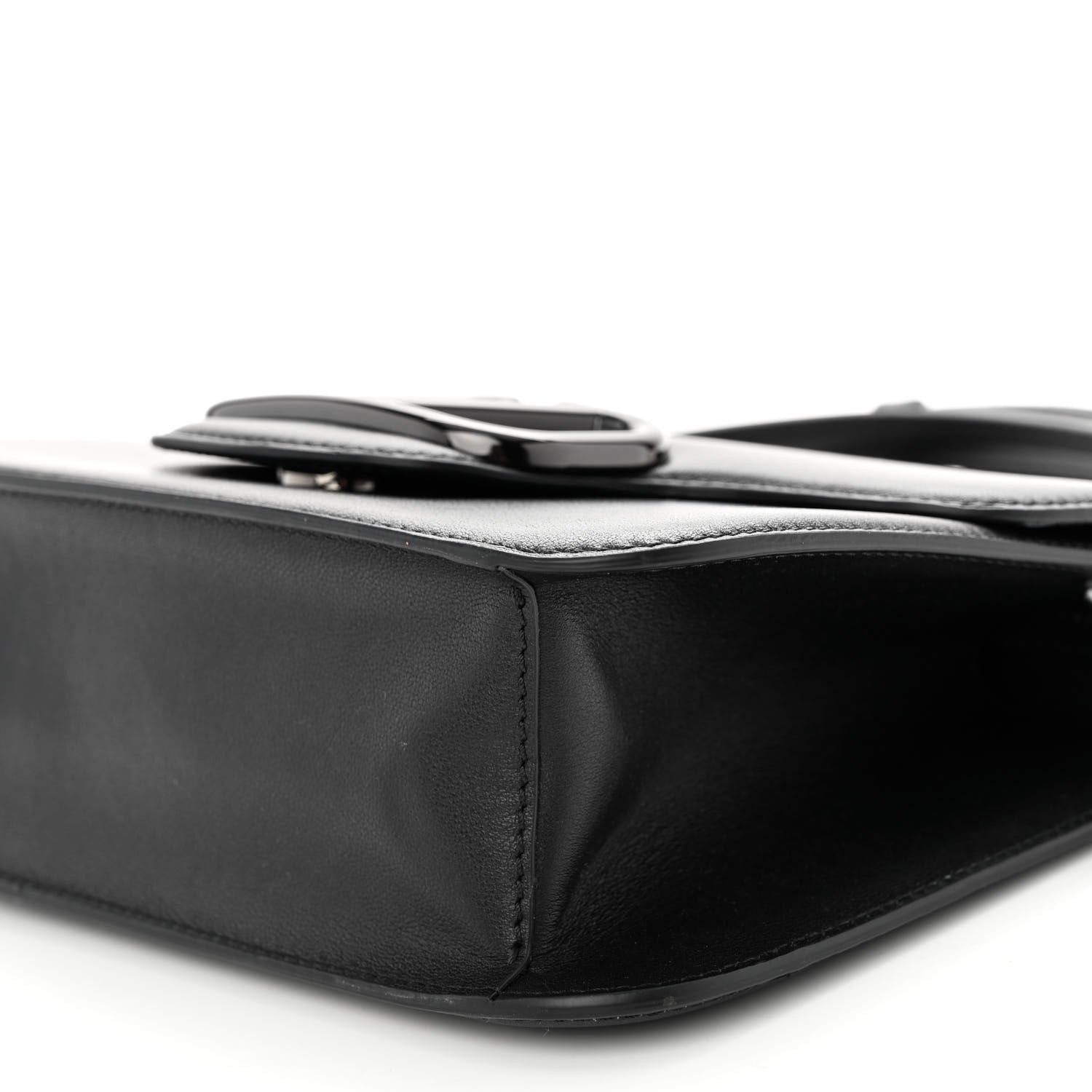 Valentino Garavani Calfskin Monochrome VLogo Loco Flap Shoulder Bag Black 10 of 10