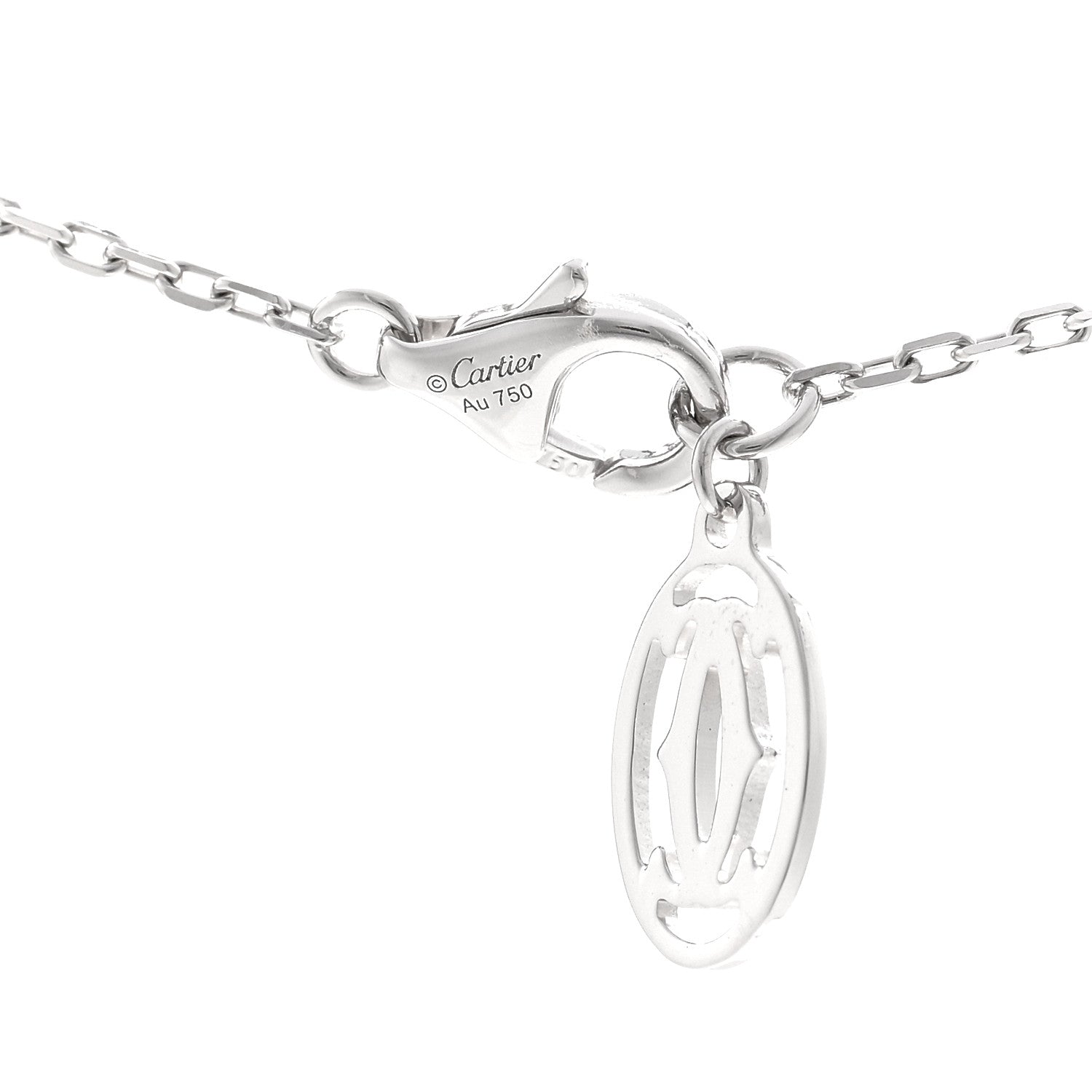 Cartier 18K White Gold Diamond SM D'Amour Pendant Necklace 4 of 5