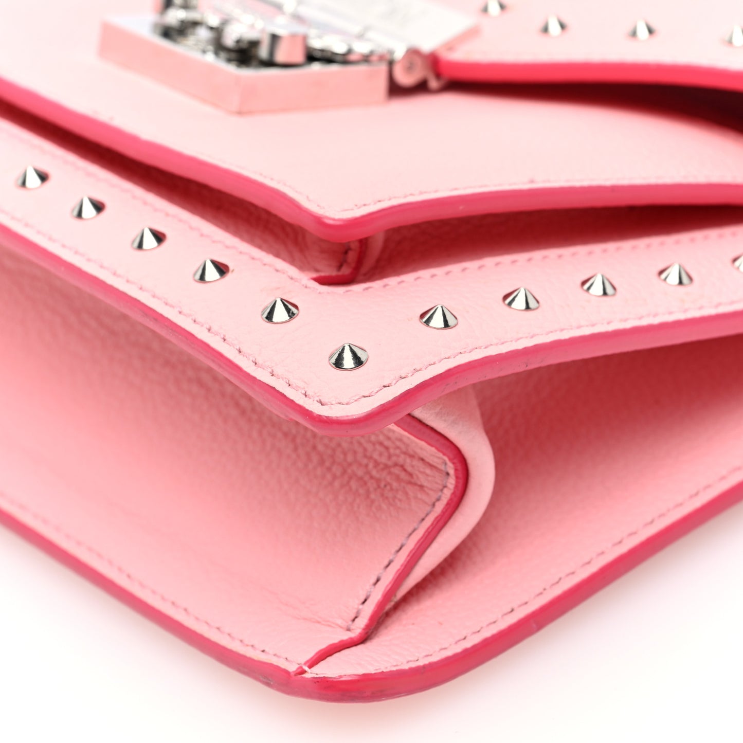 Calfskin Studded Small Patricia Bag Pink