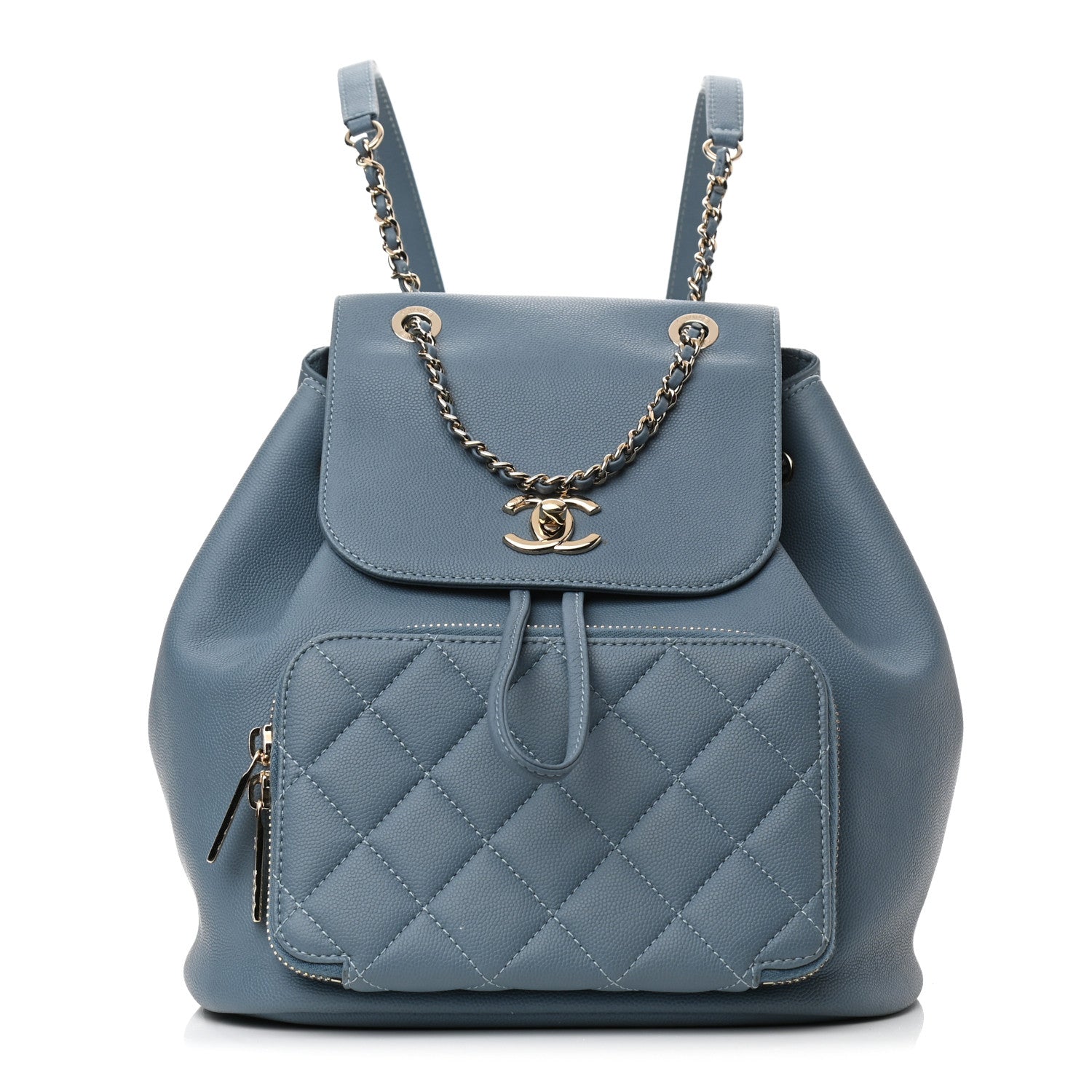 Chanel Caviar Quilted Business Affinity Backpack Blue 1 of 8