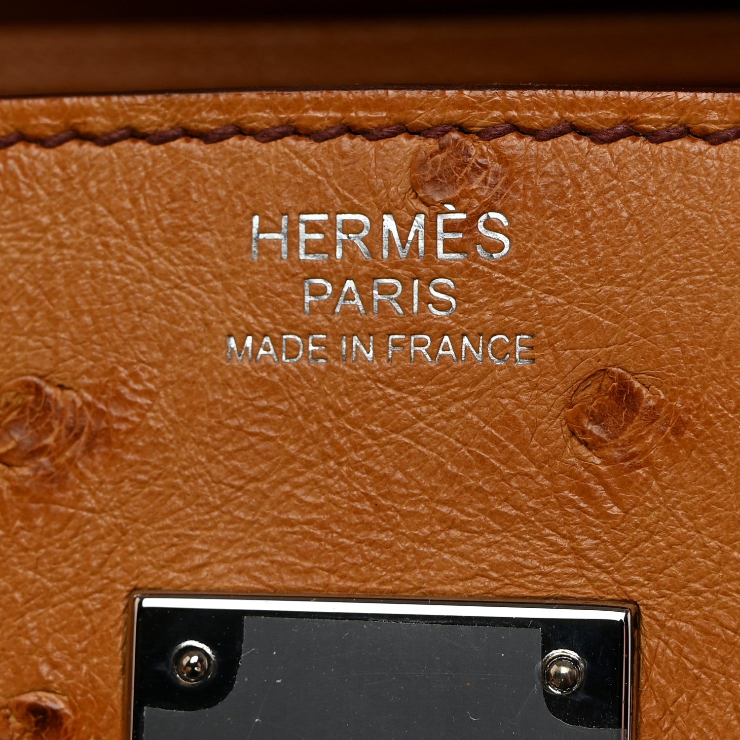 Hermes Ostrich Birkin 30 Cognac 6 of 10
