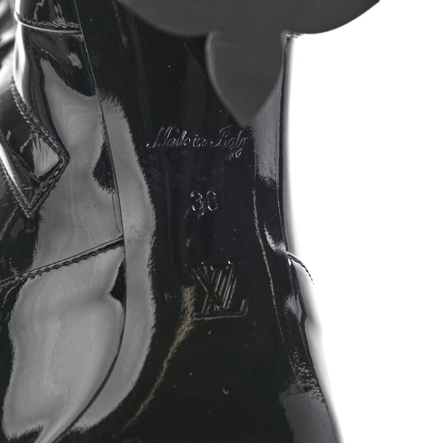 Louis Vuitton Patent Silhouette Ankle Boots 38 Black 6 of 8