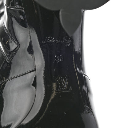 Louis Vuitton Patent Silhouette Ankle Boots 38 Black 6 of 8