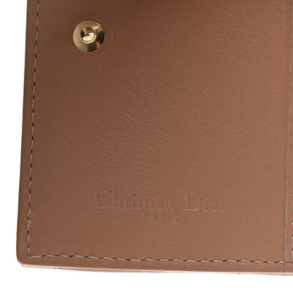 Christian Dior Patent Cannage Small Lady Dior Flap Card Holder Rose De Vents 6 of 6