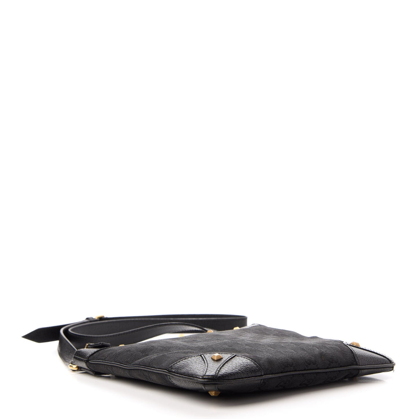 Monogram Studded Messenger Black