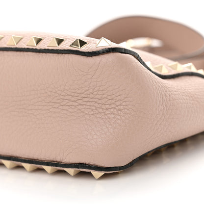 Valentino Garavani Pebbled Calfskin Mini Rockstud Flip-Lock Messenger Bag Poudre 9 of 11
