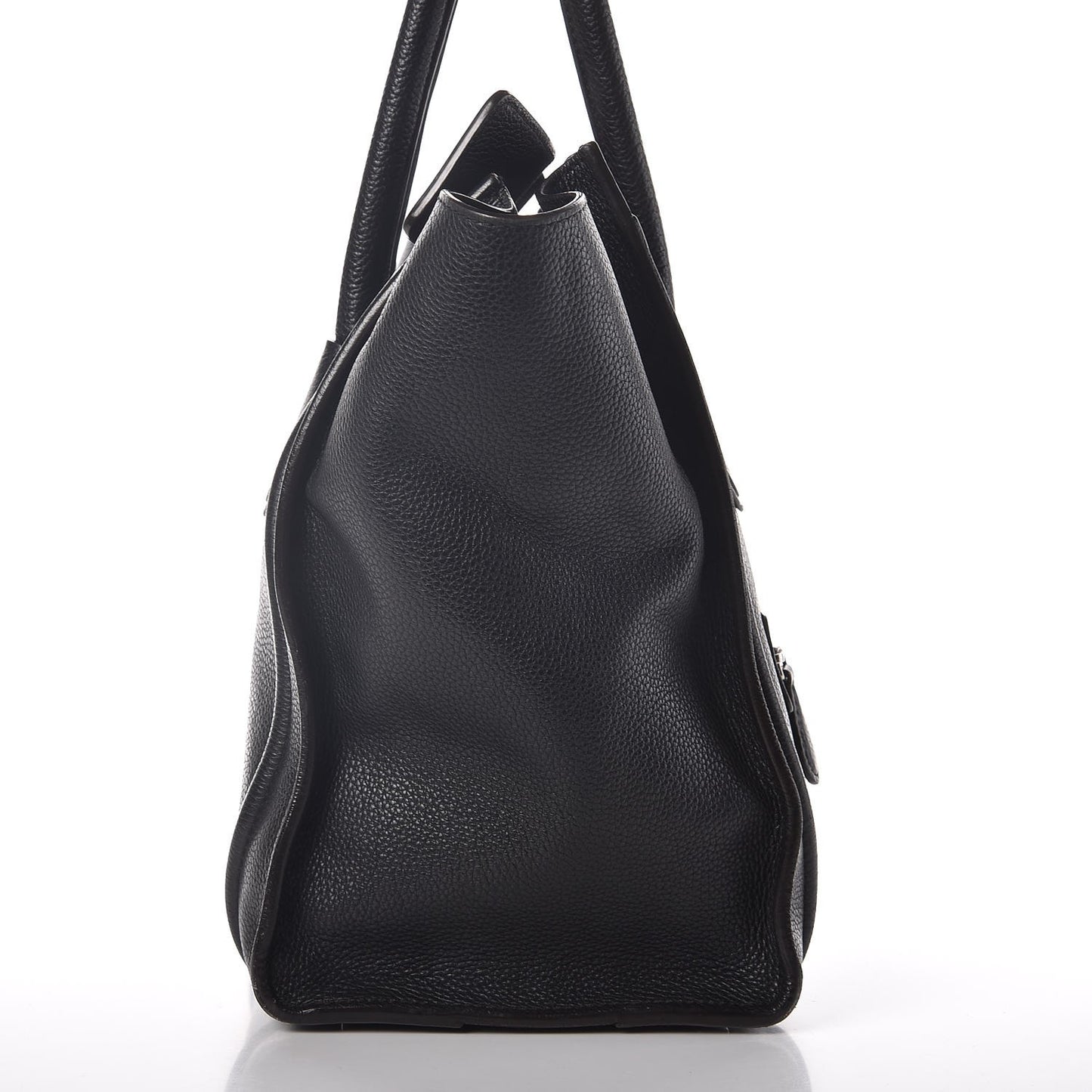 Drummed Calfskin Mini Luggage Black