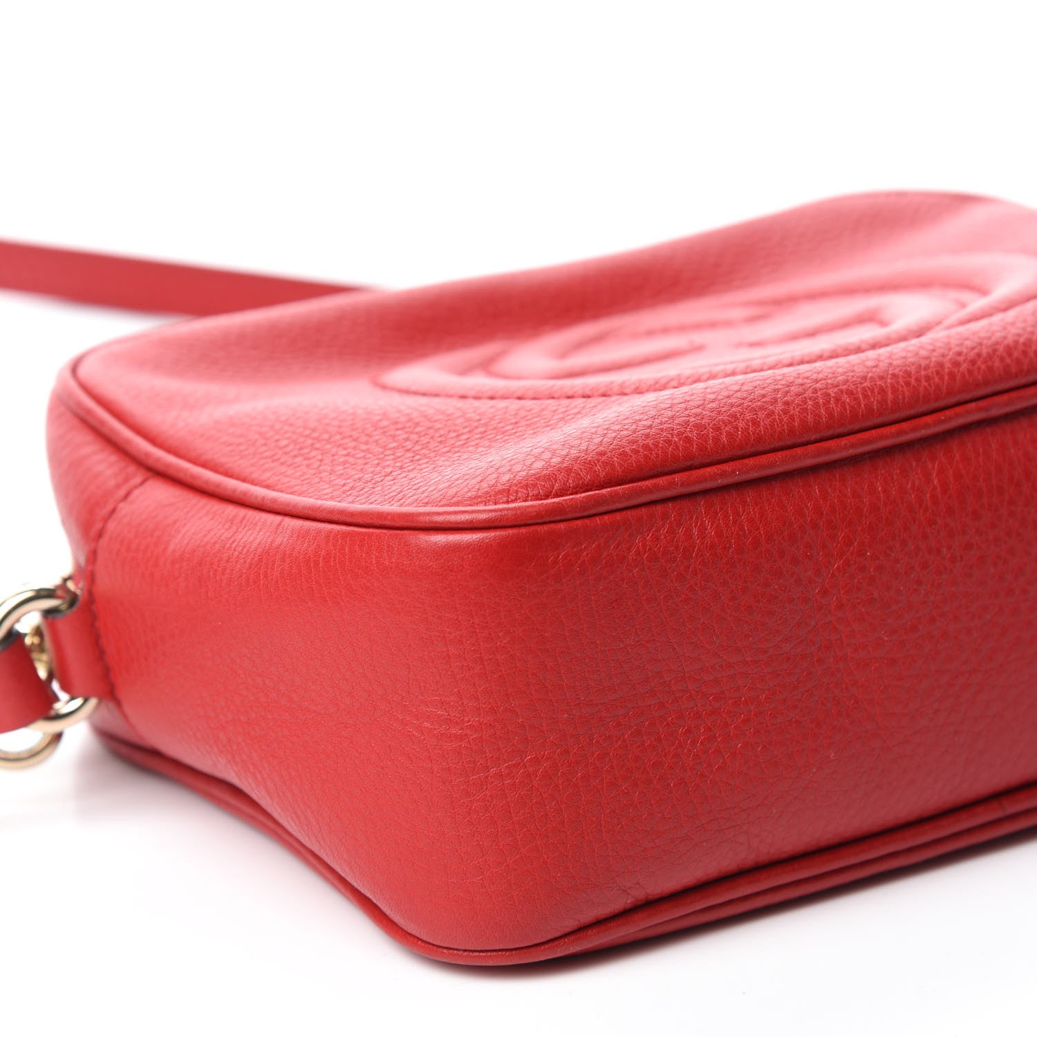 Gucci Pebbled Calfskin Small Soho Disco Bag Vibrant Red 6 of 11
