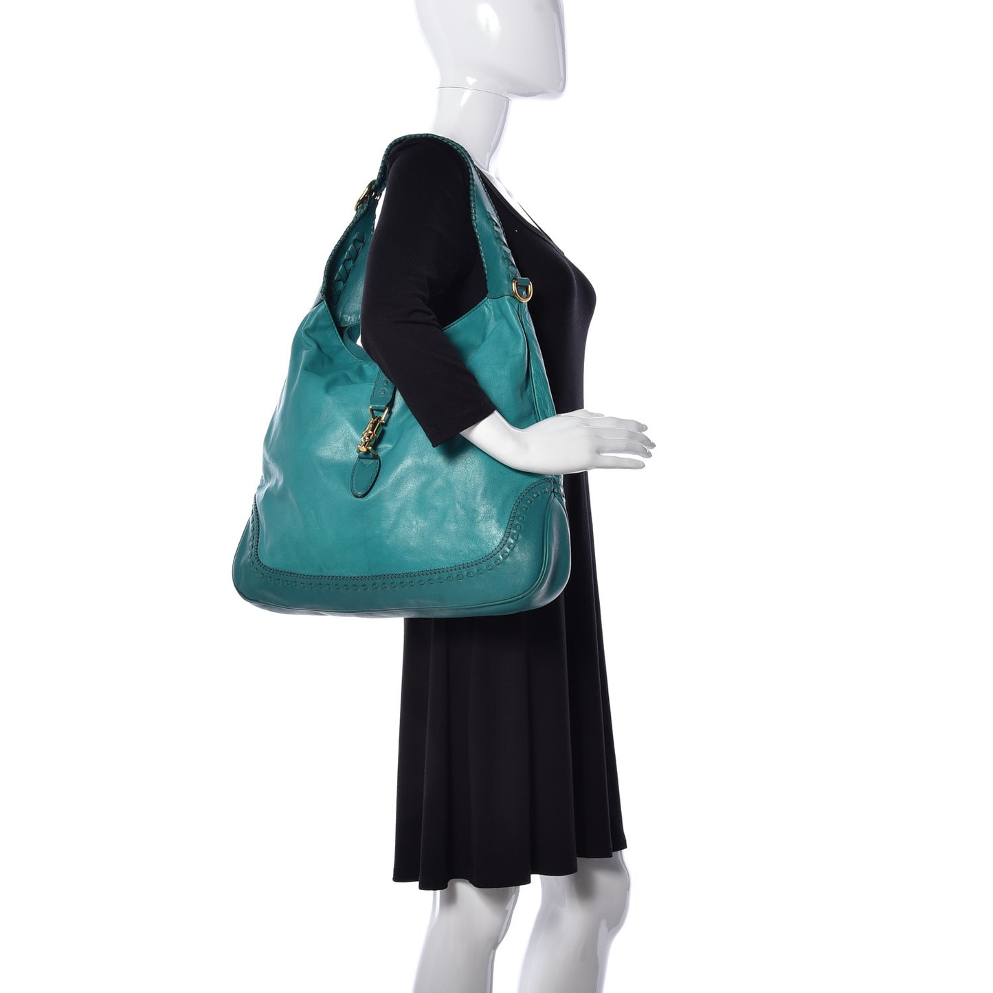 Calfskin Large New Jackie Hobo Green