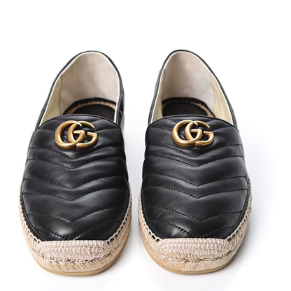 Gucci Nappa Matelasse Mens GG Marmont Espadrilles 10 Black 2 of 13