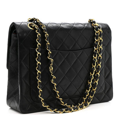 Chanel Lambskin Quilted Medium Double Flap Black 3 of 16