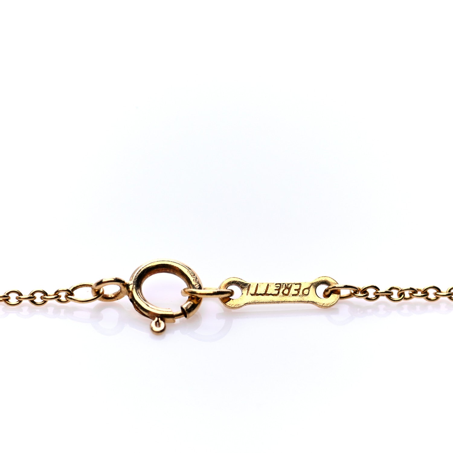 Tiffany 18K Yellow Gold 11mm Elsa Peretti Bean Pendant Necklace 5 of 6