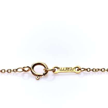 Tiffany 18K Yellow Gold 11mm Elsa Peretti Bean Pendant Necklace 5 of 6